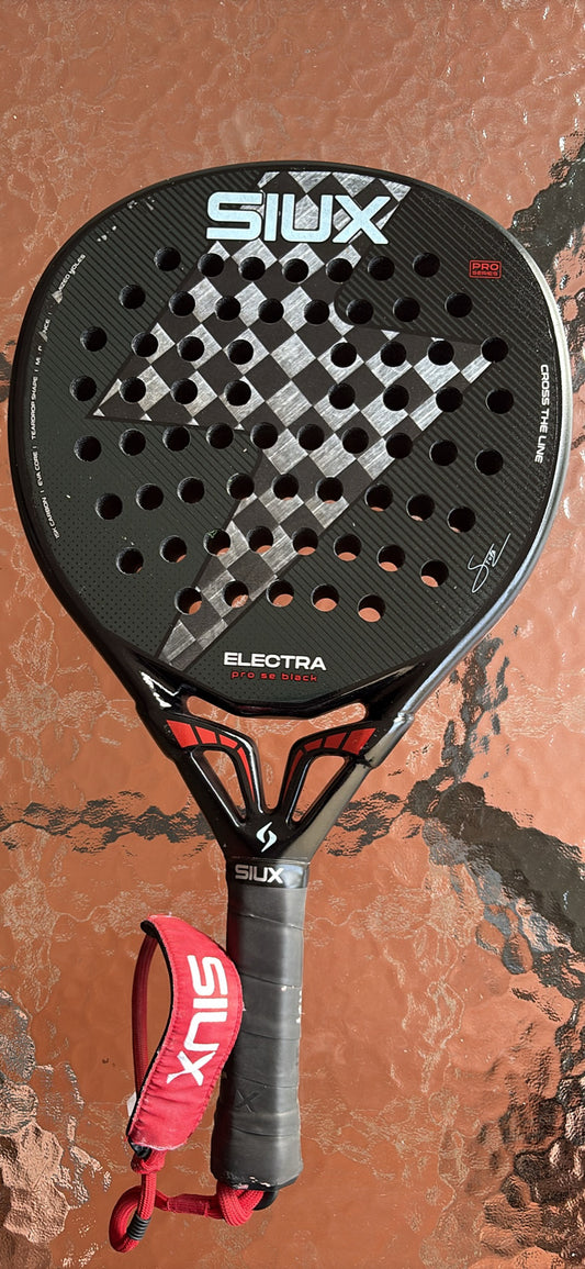 ⚡🖤 PREOWNED SIUX ELECTRA PRO SE BLACK PADEL RACKET 🖤⚡
