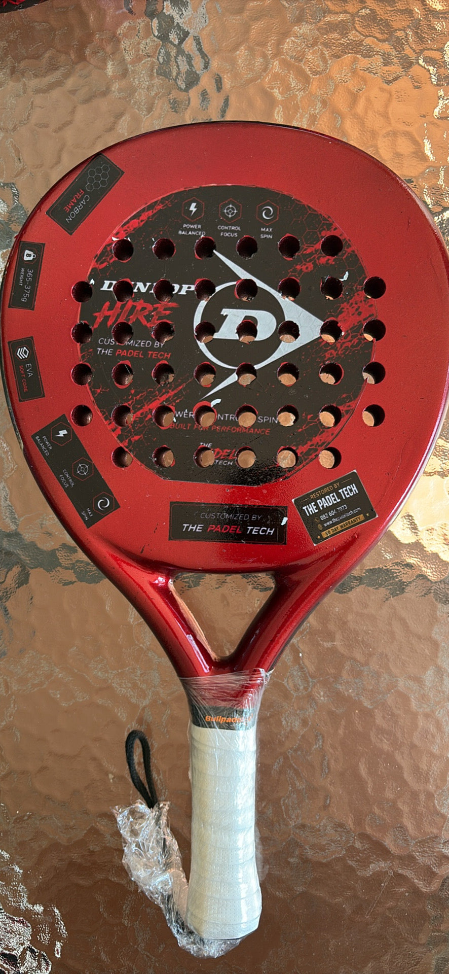 🎨🎾 Pre-Owned Custom Dunlop Hire Padel Racket